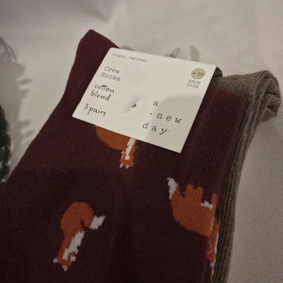 Fox Patterned Socks Set - Picture 2 of 2